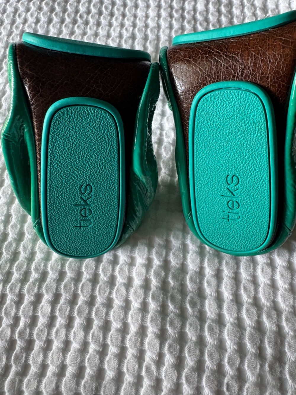Tieks Teal Foldable Ballet Flats - Picture 12 of 12